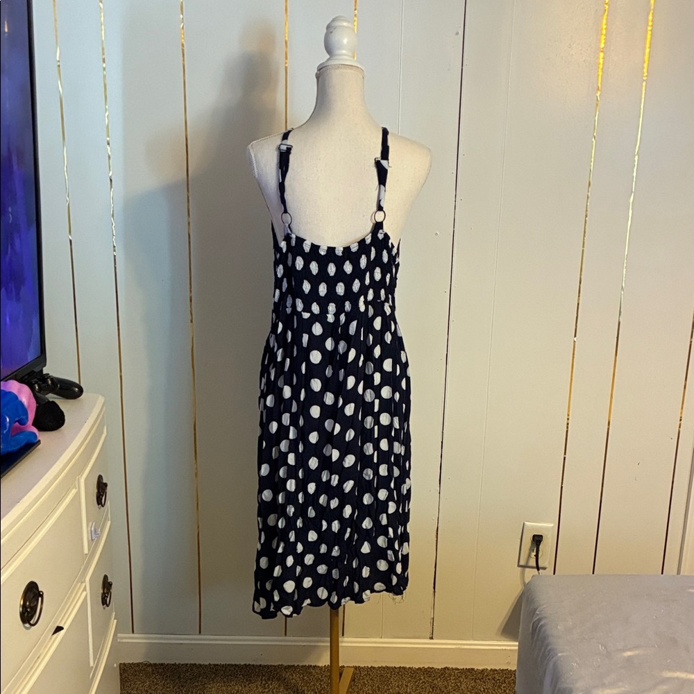 Polka Dot Sleeveless Dress - Picture 2 of 3